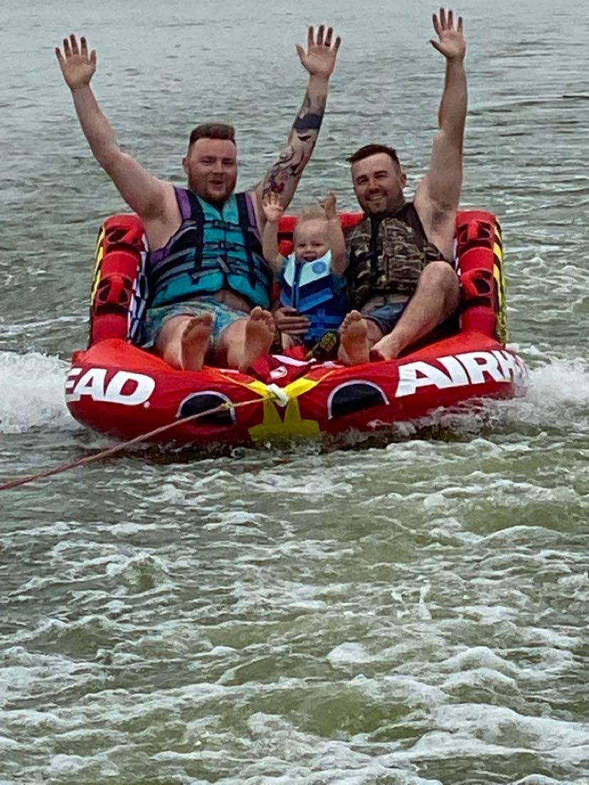 Tubing with my brother in law and nephew.